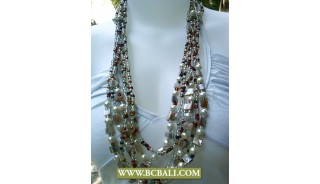 White Layer Necklaces Beading